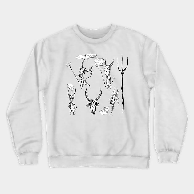 Little Demon Sticker Sheet Crewneck Sweatshirt by MacSquiddles